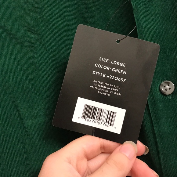 Beautiful Green Striped Velvet Top - Picture 8 of 8